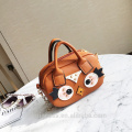 sac de vêtement pour les enfants composent sac pour fille petit hibou brun sac à main